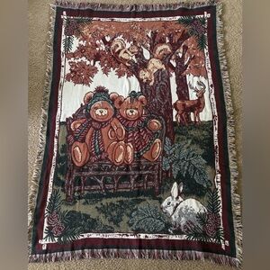 Tapestry Teddy Bear Blanket